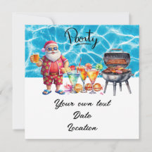 Natal em julho com Papais noeis no feriado de prai