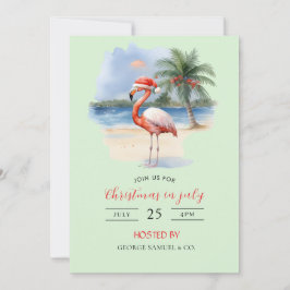 Convite Natal em julho Nome personalizado da empresa Logot