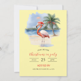 Convite Natal em julho Nome personalizado da empresa Logot