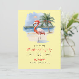 Convite Natal em julho Nome personalizado da empresa Logot