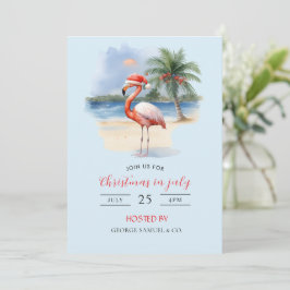 Convite Natal em julho Nome personalizado da empresa Logot