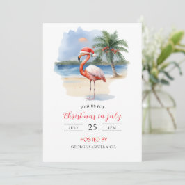 Convite Natal em julho Nome personalizado da empresa Logot