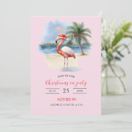 Convite Natal em julho Nome personalizado da empresa Logot