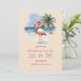 Convite Natal em julho Nome personalizado da empresa Logot