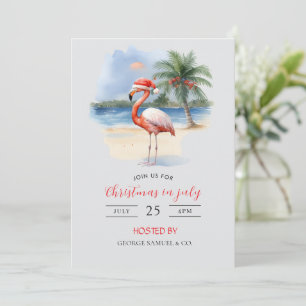Convite Natal em julho Nome personalizado da empresa Logot