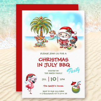 Convite Natal Em Julho Papais noeis Fofos No Natal