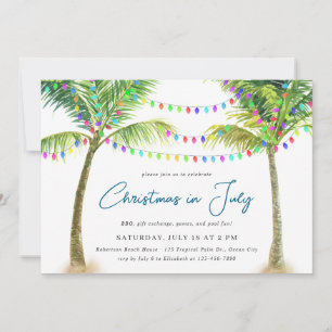Convite Natal em Julho Praia Tropical Palmeiras