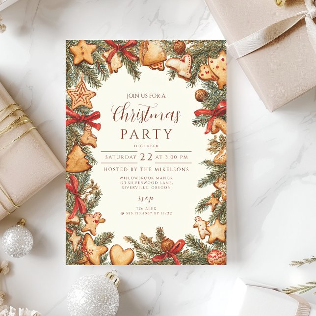 Convite Natal em Pão de Mel Rústico (Criador carregado)