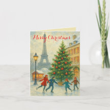 Natal em Paris Torre Eiffel Inverno Personalizado