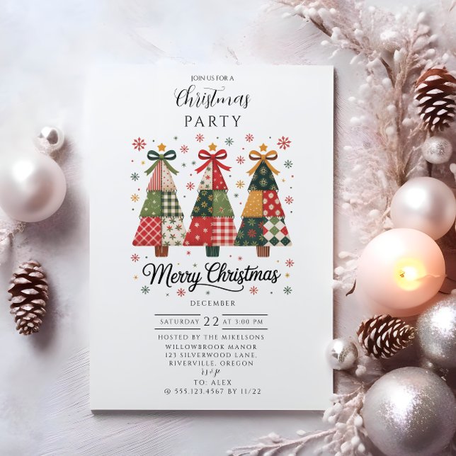 Convite Natal em Patchwork (Criador carregado)