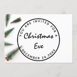 Convite Natal Eve Holiday Janta Verde Branco Simplesmente