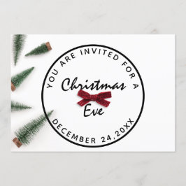 Convite Natal Eve Holidy Janta White Green Red Arco