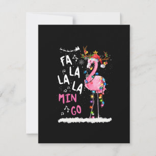 Convite Natal - Fa-La-La-Mingo Flamingo Com Natal