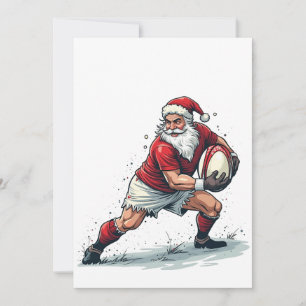 Convite Natal Fantasia Futebol Jogando Papai Noel