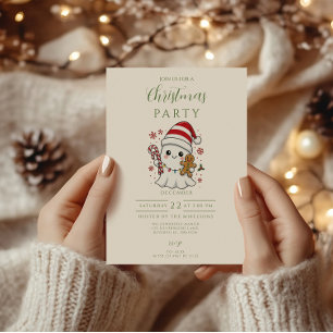 Convite Natal Fantasma Fofo
