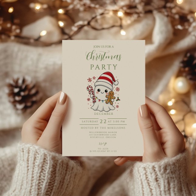 Convite Natal Fantasma Fofo (Criador carregado)
