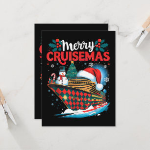 Convite Natal Feliz de Cruzeiros Família Divertida