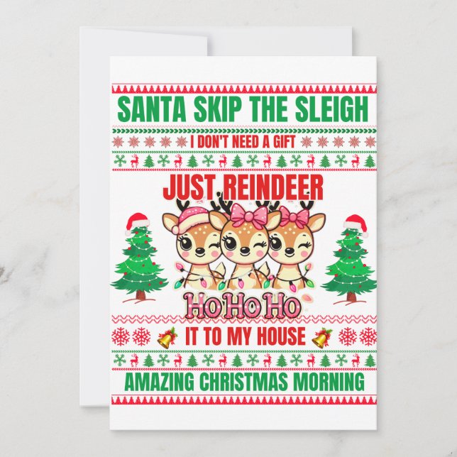 Convite Natal Feliz Natal Para Rebeldes-Presentes (Frente)