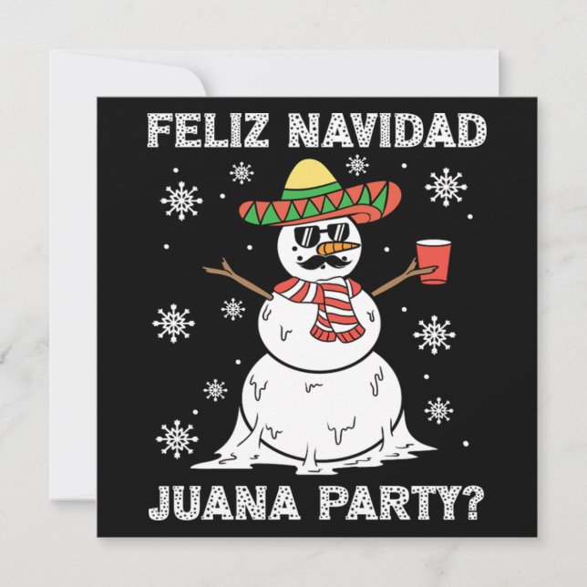 Convite Natal Feliz Navidad Juana Festa Legal Mexicano (Frente)