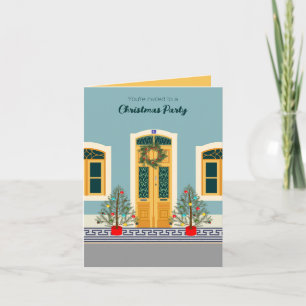 Convite Natal Férias da Casa Festiva Portuguesa