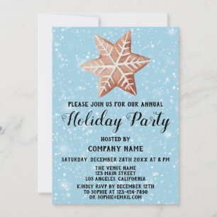 Convite Natal - Festa de Natal - Neve Azul