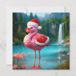 Convite Natal Flamingo Como Papai Noel-47475