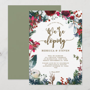 Convite natal floral moderno fugindo
