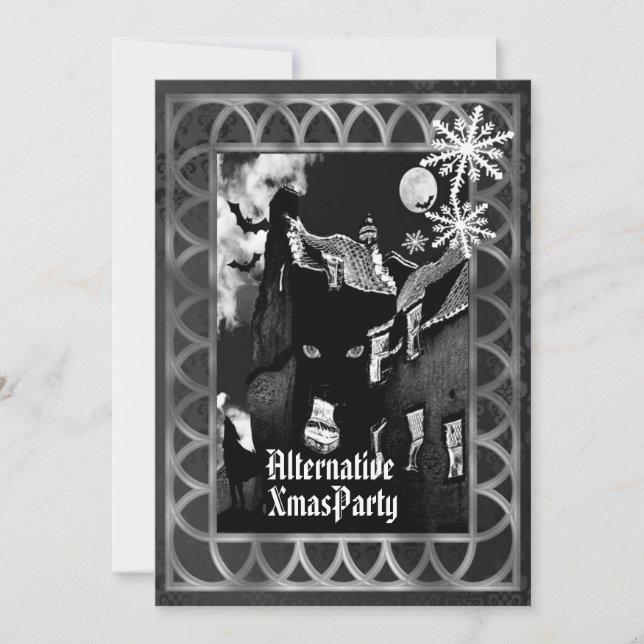 Convite Natal gótico alternativo (Frente)