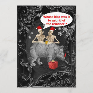 Convite Natal Gótico engraçado Alternativo