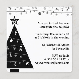 Convite { Natal Gótico } { Festa de Férias }