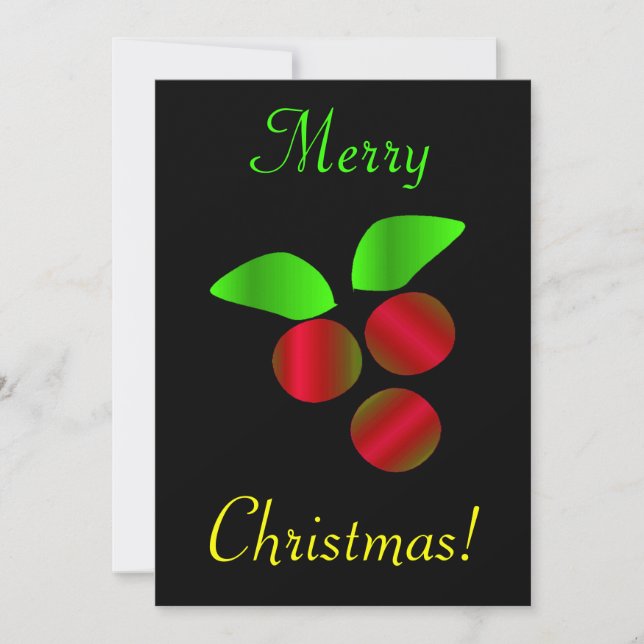Convite Natal Holly (Frente)