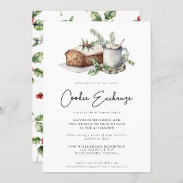 Convite Natal Holly Berries Cookie Exchange