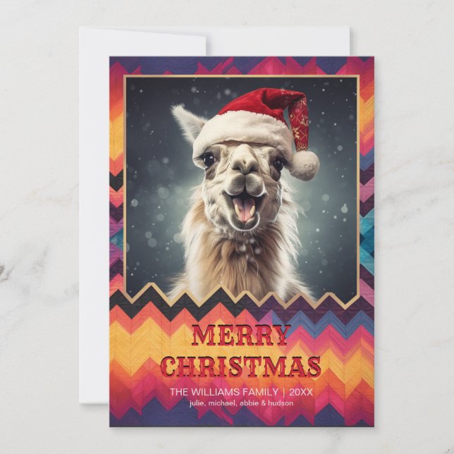 Convite Natal Llama (Frente)