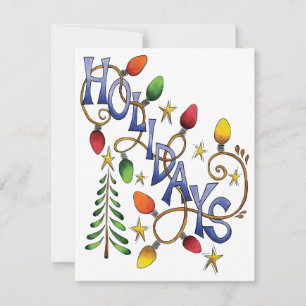 Convite Natal, Luzes e Estrelas bonitos com texto de feria