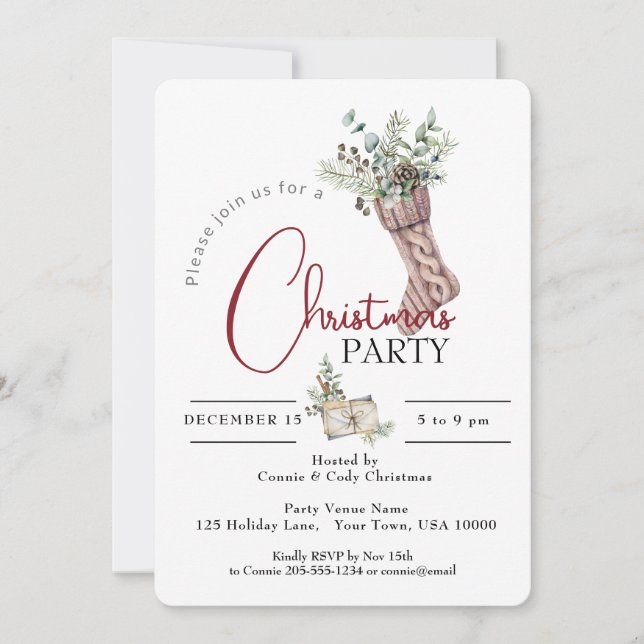 CONVITE NATAL MAGNITADO ARMAZENADO COM PARTIDO DE VERDES (Frente)