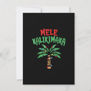 Convite Natal Mele Kalikimaka Palm Tree Hawaiai Light