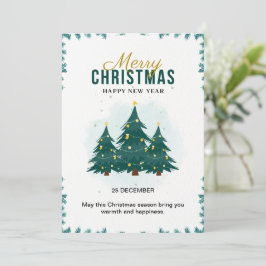 Convite Natal Meritíssimo Verde com Marca Personalizada