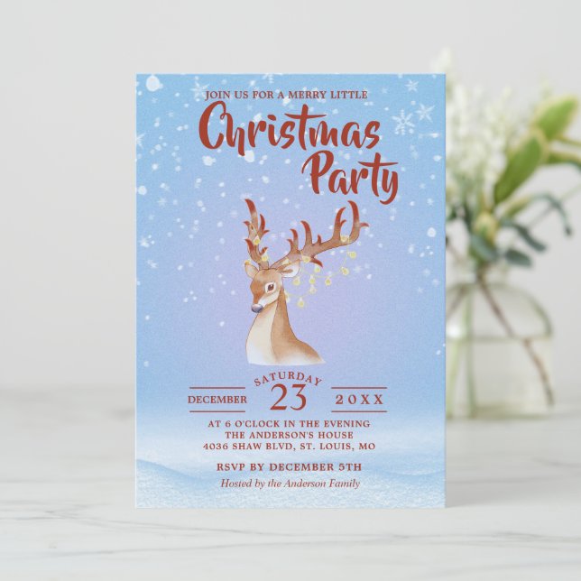 Convite Natal minimalista (Em pé/Frente)