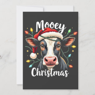 Convite Natal Mooey Engraçado Xmas Vaca Amantes de Gado 