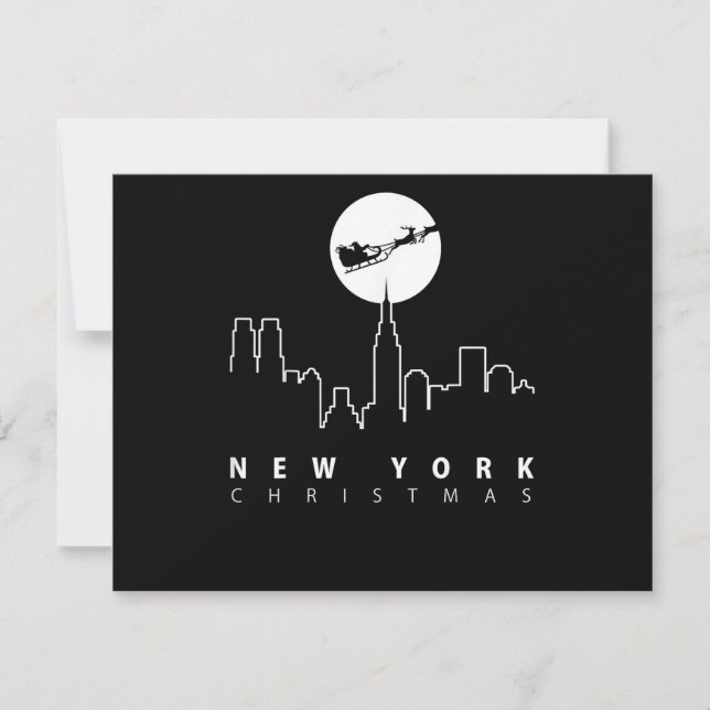 Convite Natal na Cidade de Nova York (Frente)
