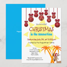 Convite Natal na Festa de Verão