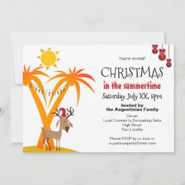 Convite Natal na Festa de Verão