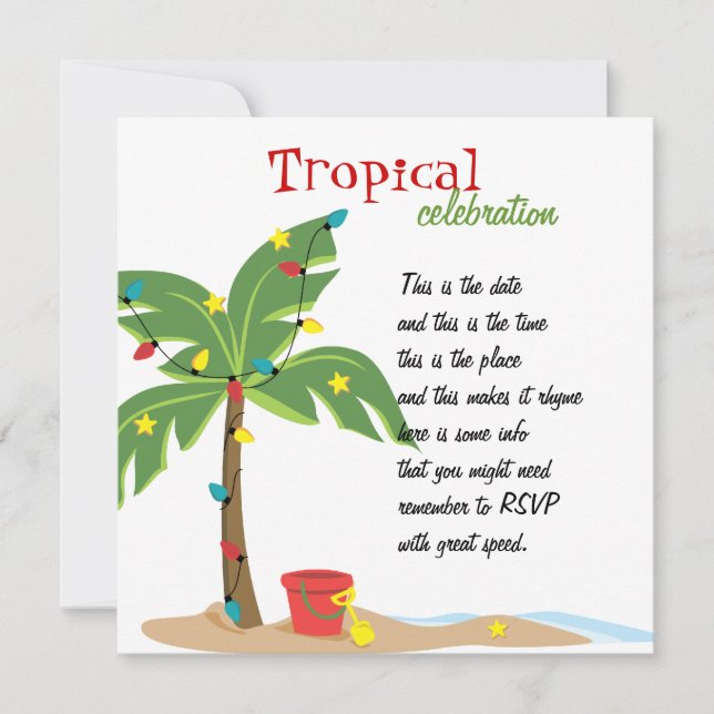 Convite Natal na praia (Frente)