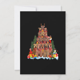 Convite Natal Pajama Welsh Terrier Xmas Tree Dog Dita