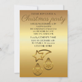 Convite Natal perfeito, elegante, Dourado e brilhante
