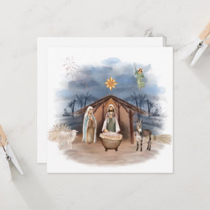 Convite Natal Religioso Nascimento Jesus Batismo I