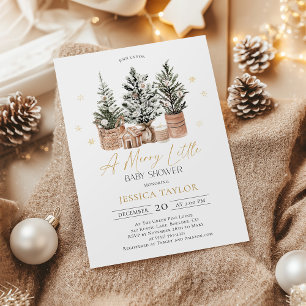 Convite Natal Russo do inverno Um Chá de fraldas Feliz