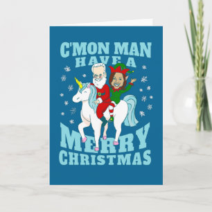 Convite natal santa joe biden kamala harris unicórnio