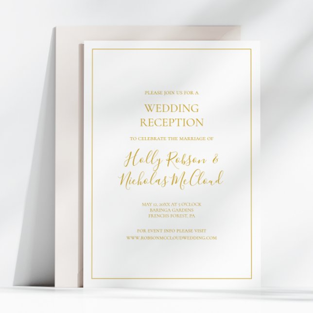 Convite Natal Simples e Elegante | Recepção de Casamento B (Criador carregado)