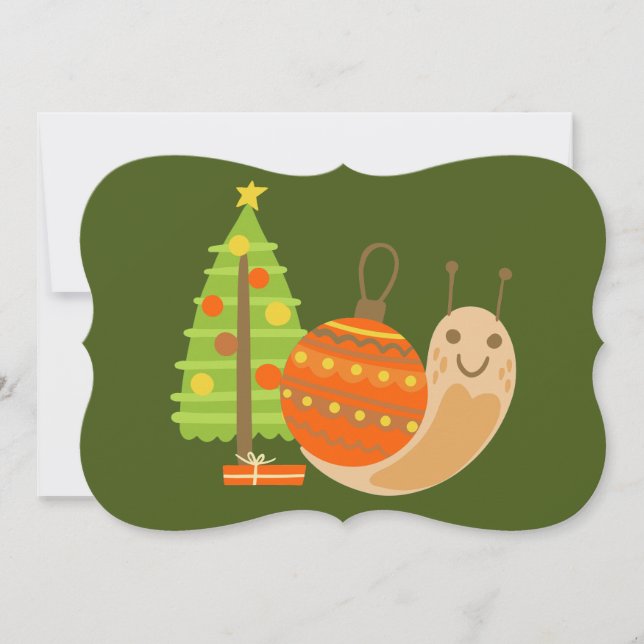 Convite natal tropical july snail no verão (Frente)